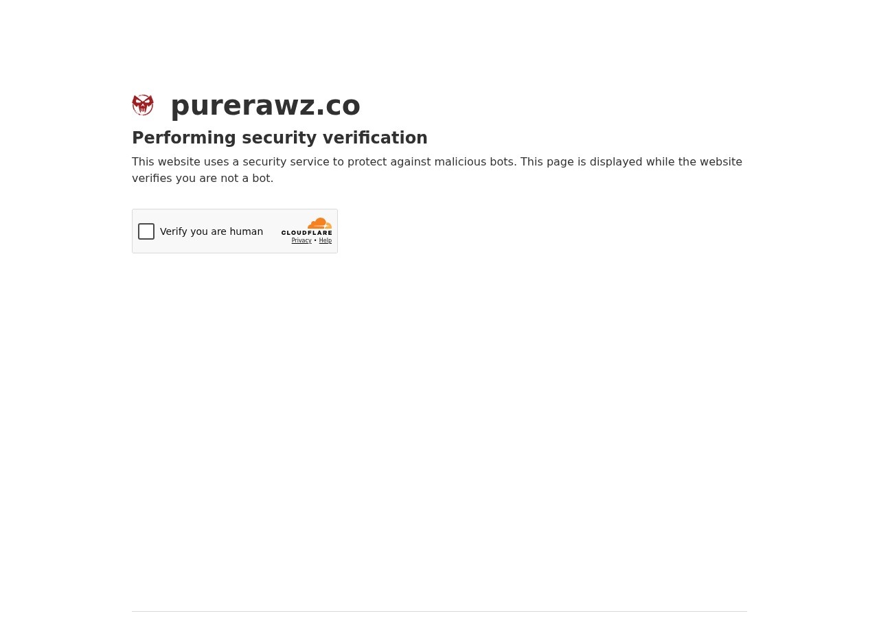 Homepage screenshot of the PureRawz research-peptide website.