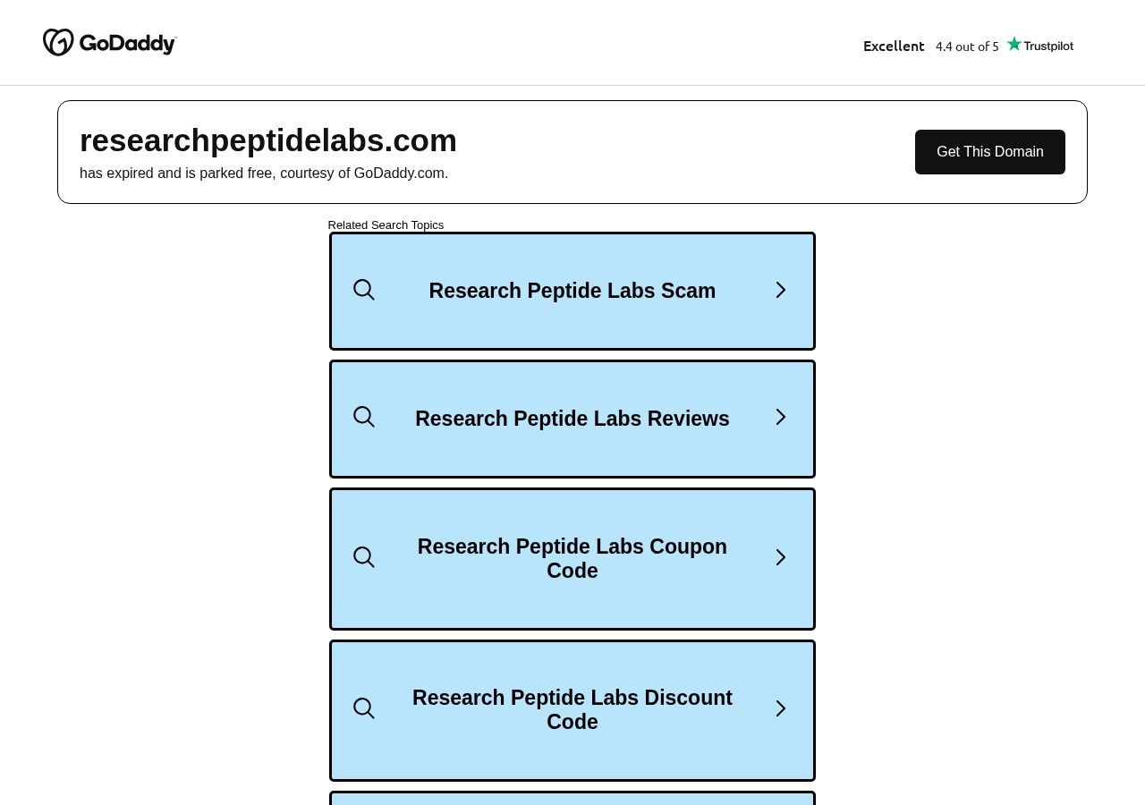 Homepage screenshot of the Research Peptide Labs research-peptide website.